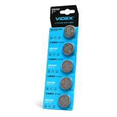 Батарейка літієва Videx CR2450 5шт BLISTER CARD
