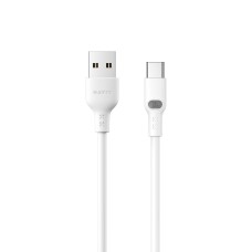 Кабель USB - USB-C HAVIT HV-CB6282 3A 1м White (силіконовий)