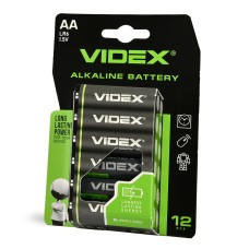 Батарейка лужна VIDEX LR6/AA 12шт BLISTER