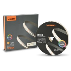 LED стрічка VIDEX DC24V 60W 5M 3000K Ra98 IP20 (VL-LST28144-24123-B5)