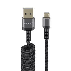 Кабель спіральний Micro USB HAVIT HV-CB6250 2.4A 1.5м