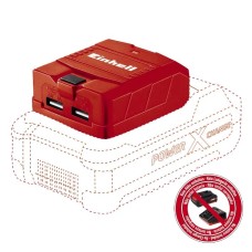 Адаптер USB для батареї Einhell TE-CP 18 Li USB PXC, 18В,1А/2.1А,  2хUSB, 0.06 кг