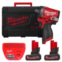 Гайковерт високомоментний MILWAUKEE 1/2" (746 Нм) M12 FCIWF12G3-502X (+2 акумулятори, зарядний пристрій, HD кейс)