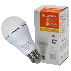 Лампа LEDVANCE LED E27 8Вт 806Лм 6500К A60 акумуляторна