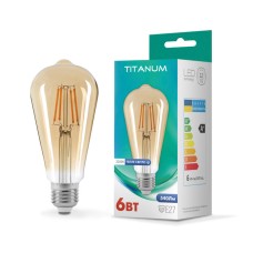 Світлодіодна лампа TITANUM  Filament ST64 6W E27 2200K бронза