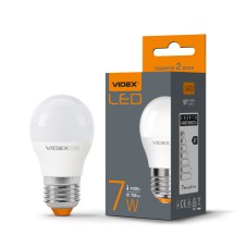 Світлодіодна лампа VIDEX  G45e 7W E27 4100K