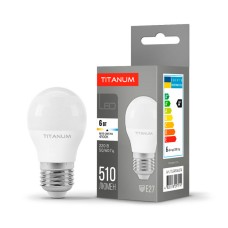 Світлодіодна лампа TITANUM G45 6W E27 4100K (TLG4506274)