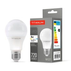 Світлодіодна лампа TITANUM A60 8W E27 4100K (TLA6008274)
