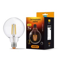Світлодіодна лампа VIDEX Filament G95FD 7W E27 4100K дімерна (VL-G95FD-07274)