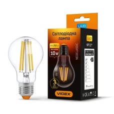 Світлодіодна лампа VIDEX Filament A60F 10W E27 4100K (VL-A60F-10274)