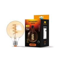 Світлодіодна лампа VIDEX Filament G95FASD 5W E27 2200K дімерна бронза (VL-G95FASD-05272)