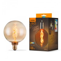 LED лампа VIDEX Filament VL-DNA-G125-A 3.5W E27 1800K Amber