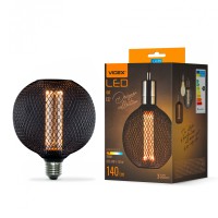 LED лампа VIDEX Filament VL-DBMC125150 4W E27 1800K Black Chainmail style