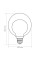 LED лампа VIDEX Filament VL-DG125-BB80LF 3.5W E27 3000K Bulb in bulb