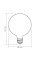LED лампа VIDEX Filament VL-DG80MO 7W E27 3000K Porcelain dimmable