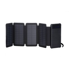 Акумулятор портативний літій-іонний Power Bank 2E Solar 8000мА·год, вбудований LED-ліхтар, чорний
