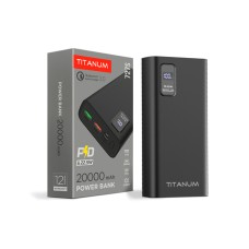 Повербанк TITANUM 727S 20000mAh 22.5W Black (TPB-727S-B)