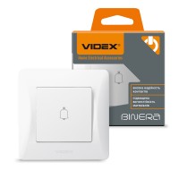 Кнопка дзвінка біла VIDEX BINERA (VF-BNDB1-W)