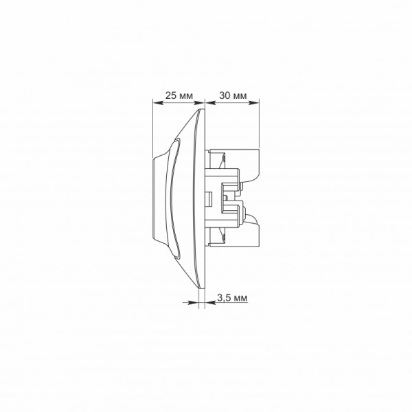 Розетка подвійна з заземленням біла TITANUM STANDARD (TF-ST-SK2G-W)