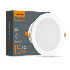 Світлодіодний світильник Back вбудований круглий VIDEX 15W 5000K (VL-DLBR-155)