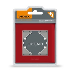Рамка червоне скло  одинарна горизонтальна VIDEX BINERA (VF-BNFRG1H-RD)