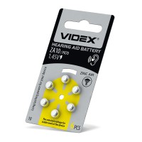 Батарейка повітряно цинкова Videx ZA10 (PR70) BLISTER 6 pcs (ZA10 (PR70) B6)