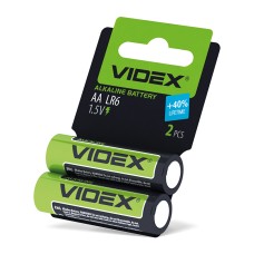 Батарейка лужна Videx LR6/AA 2шт SHRINK CARD (LR6/AA 2pcs SC)