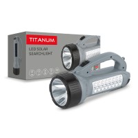 Ручний світлодіодний ліхтарик TITANUM TLF-T09SO 200Lm 6500K із сонячною батареєю (TLF-T09SO)