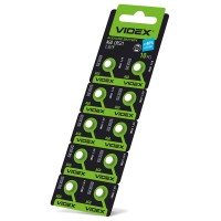 Батарейка годинникова Videx AG 0/LR521 BLISTER CARD 10 pcs (AG0/10B/1.5V)