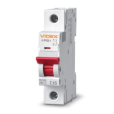 Автоматичний вимикач RS4 1п 16А С 4,5кА VIDEX RESIST (VF-RS4-AV1C16)