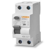 Диференційне реле VIDEX RESIST АС 2п 30мА 10кА 40А (VF-RS10-DR2АС40)