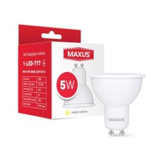 Лампа світлодіодна MAXUS 1-LED-717 MR16 5W 3000K 220V GU10 (1-LED-717)