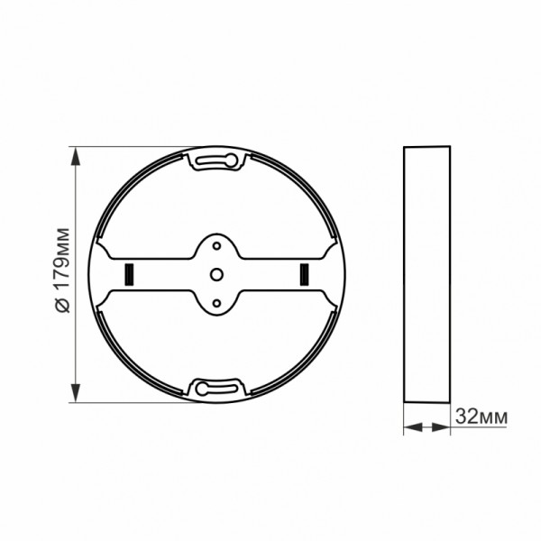 Рамка накладного монтажу безрамкового круглого світильника VIDEX (VL-DLFR-24SF)