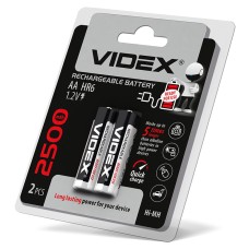 Акумулятори Videx HR6/AA 2500mAh double blister/2шт (HR6/2500/2DB)