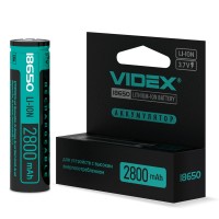 Акумулятор Videx літій-іонний 18650-P (захист) 2800mAh color box/1шт (18650-P/2800/1CB)