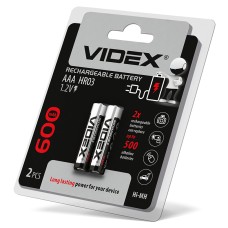 Акумулятори Videx HR03 / AAA 600mAh double blister/2шт (HR03/600/2DB)