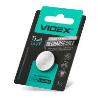 Акумулятор літієвий Videx LIR2032 1шт BLISTER CARD (LIR2032 1B)