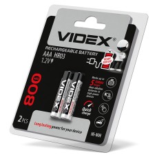Акумулятори Videx HR03 / AAA 800mAh double blister/2шт (HR03/800/2DB)