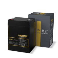 Акумулятор свинцево-кислотний  Videx 6FM4.5 12V/4.5Ah color box 1 (6FM4.5 1CB)