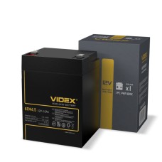 Акумулятор свинцево-кислотний  Videx 6FM4.5 12V/4.5Ah color box 1 (6FM4.5 1CB)