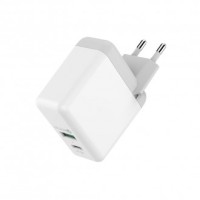 Швидкий зарядний пристрій HAVIT HV-H116 USB+Type-C QC3.0 White (HV-H116)