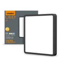 LED Світильник накладний квадрат VIDEX 24W 5000K Black