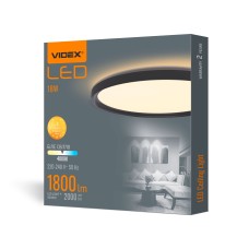 Світильник LED з декоративною підсвіткою VIDEX 18W 4000K Чорний (VL-DL3R-184B)