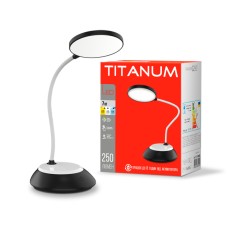 Лампа настiльна LED з акумулятором TITANUM 7W 3000-6500K USB чорна (TLTF-022B)