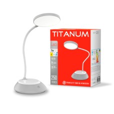 Лампа настiльна LED з акумулятором TITANUM TLTF-022G 7W 3000-6500K USB сіра (TLTF-022G)