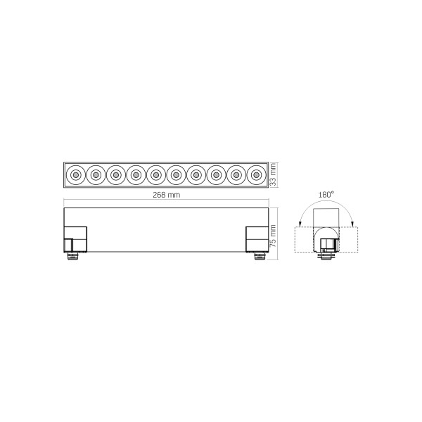 LED світильник трековий VIDEX TR06 15W 4100K 220V чорний