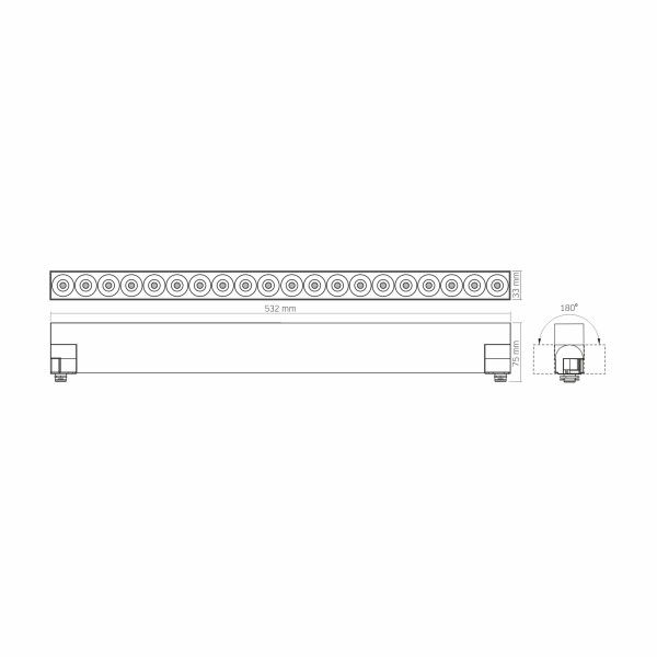 LED світильник трековий VIDEX TR06 30W 4100K 220V чорний