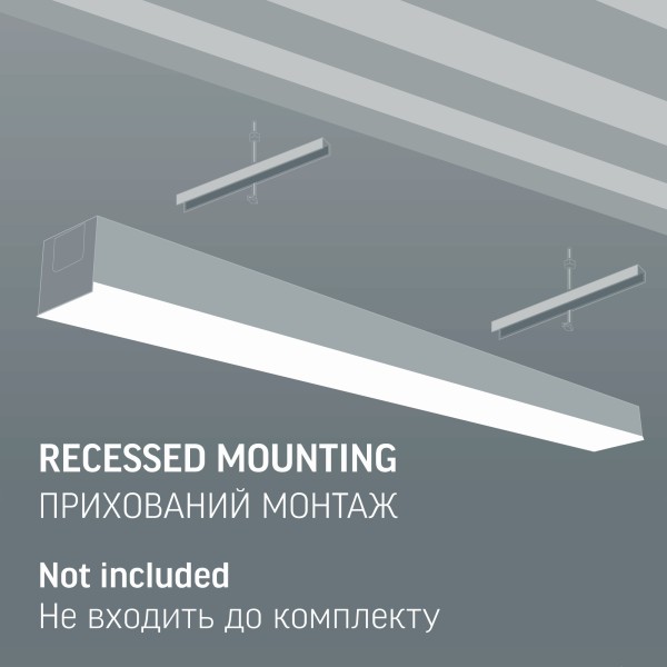 LED світильник лінійний VIDEX BN03 30W 0.6М 5000K 220V Black