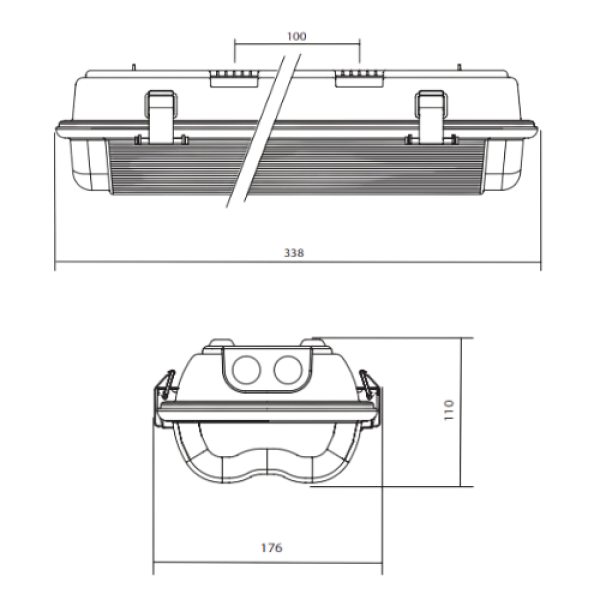 Світильник вибухозахищений VYRTYCH BASET-N-LED-1R-1300-4K, IP66, Зона 2,22 (051945)