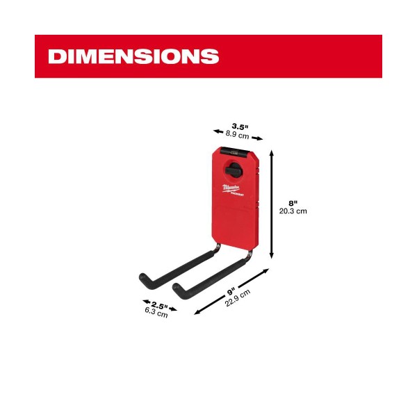 Універсальний великий прямий підвісний гачок Milwaukee Packout (4932480700)